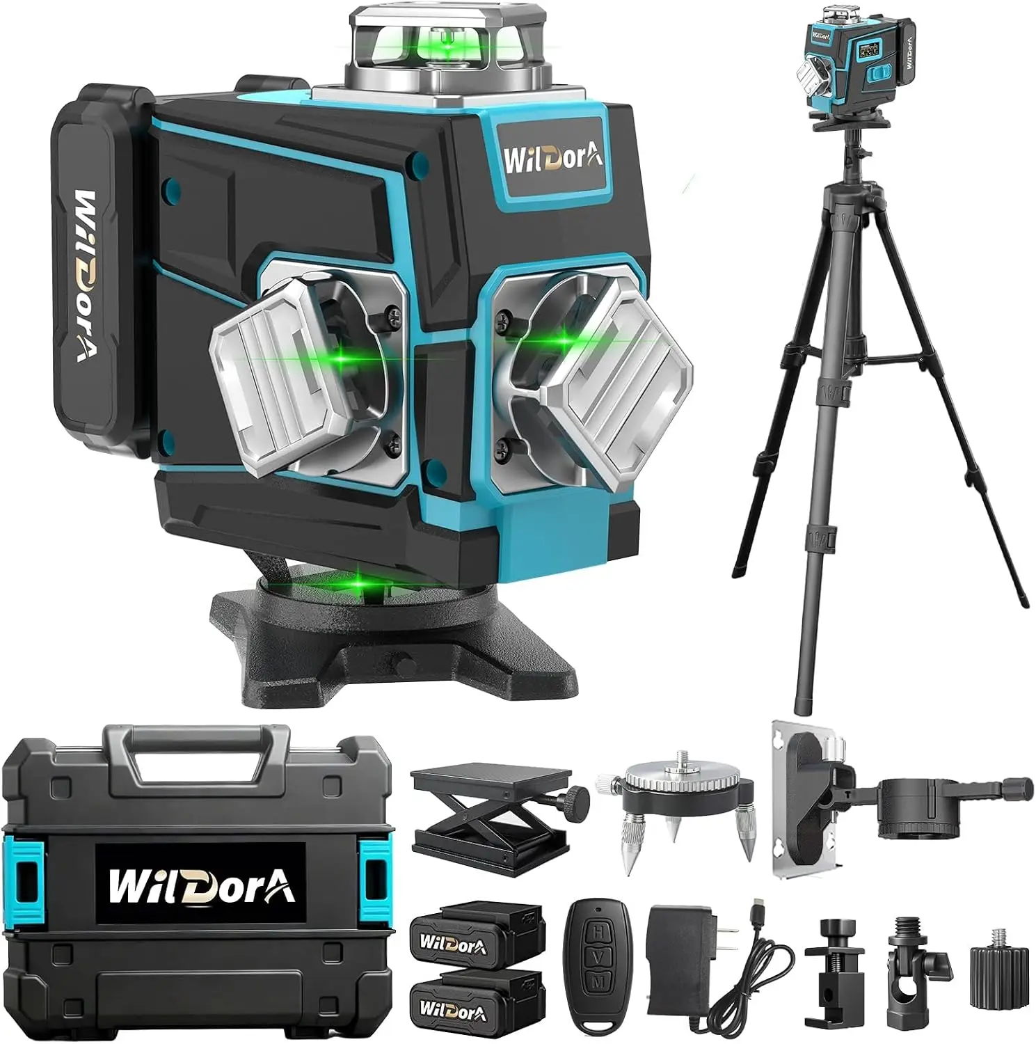 Level Laser Line - Laser Level with Tripod, 4x360° Self