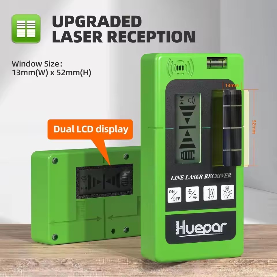 Level Laser Line - Huepar Laser Receiver LR-5RG for Laser