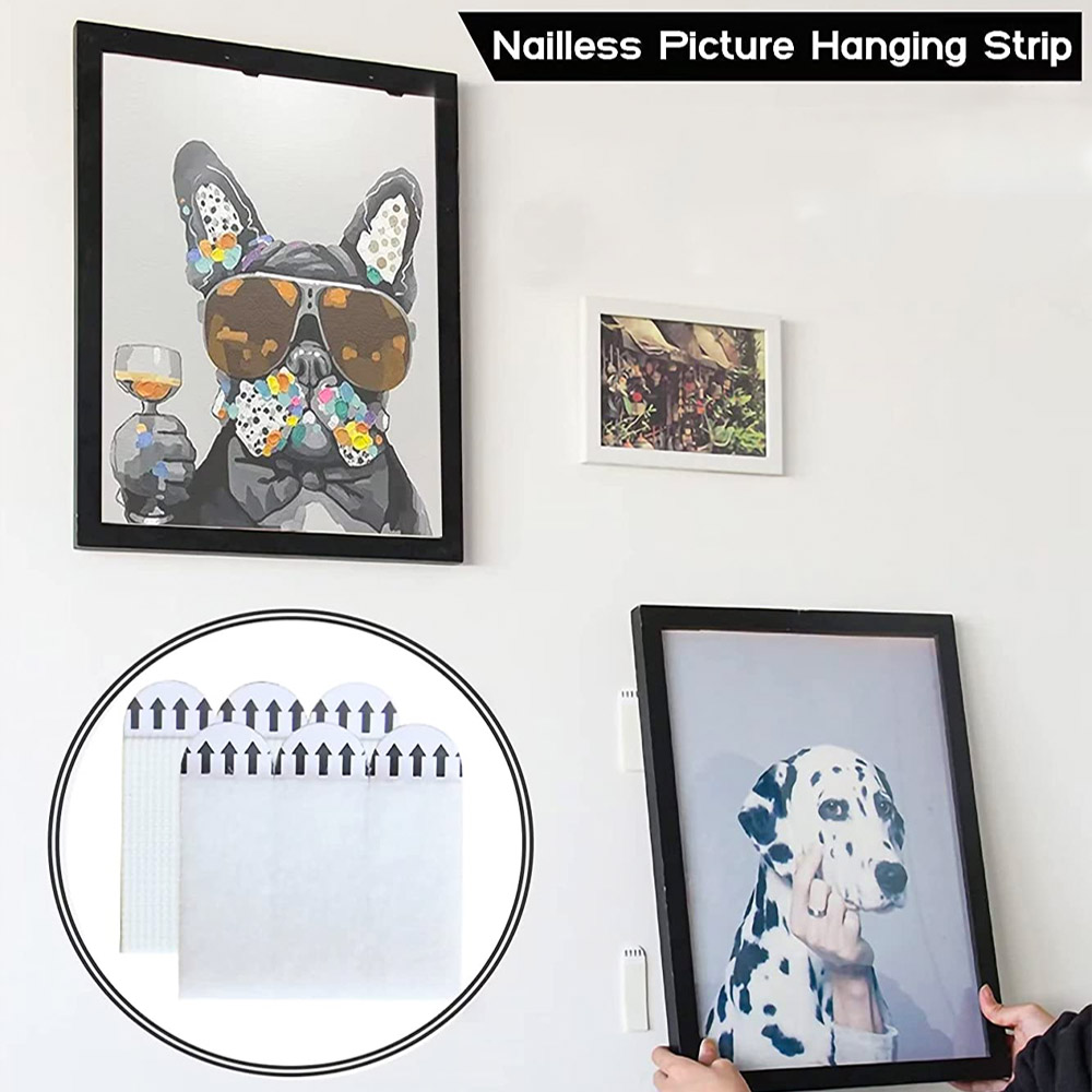 10PCS Double-Sided Self-Adhesi - огляд і ціна Picture Hanging Strip
